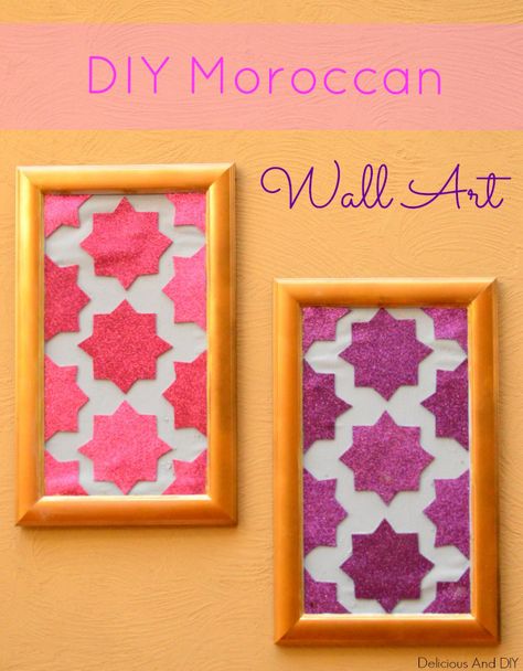 Moroccan Decor Diy, Diy Eid Gifts, Moroccan Wall Art, Moroccan Wall, Wall Art Diy, Moroccan Art, Diy And Crafts Sewing, Cool Wall Art, Moroccan Decor