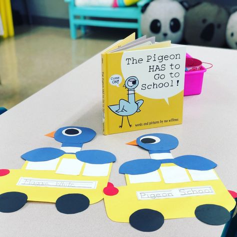 Pigeon Craft, Pigeon Books, Beginning Of Kindergarten, First Week Of School Ideas, Back To School Art, Mo Willems, The Pigeon, First Day Of School Activities, Back To School Crafts