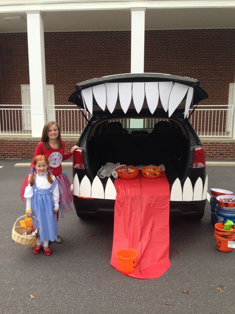 Our Church has Trunk O Treat each year, and this year we decorated our trunk with huge teeth and a long tongue coming out with the candy in the mouth. Dental Trunk Or Treat Ideas, Fairy Trunk Or Treat Ideas, Fairy Trunk Or Treat, Trunk Or Treat Ideas, Vampire Teeth, Fall Events, Treat Ideas, Building Homes, Youth Ministry