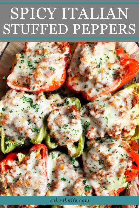 Stuffed Bell Peppers Ground Beef, Best Stuffed Pepper Recipe, Italian Stuffed Peppers, Stuffed Peppers Beef, Stuffed Peppers Healthy, Stuffed Peppers Recipe, Italian Herbs, Bell Pepper Recipes, Sweet Bell Peppers