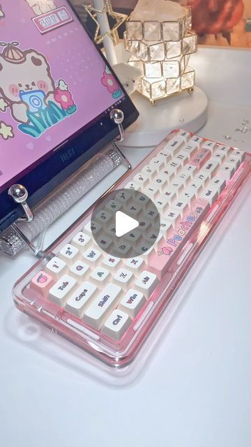 strawberryjam1986 on Instagram: "65% Peach Pink Full Acrylic Gasket Mount Wired and Wireless Mechanical Keyboard . . . . All collabs pls check my bio🔗 . . . . . Is this your vibe? Getting addicted to keebs tapping sounds. Crazy obsessive satisfying keebs. #keyboardasmr #keyboard #customizedkeyboard #cutekeyboard  #keyboardart #tappingkeyboard #keyboardtapping" Pinterest Room, Pinterest Room Decor, Mechanical Keyboard, Peach Pink, Keyboard, Sound, Room Decor, Pink, Quick Saves