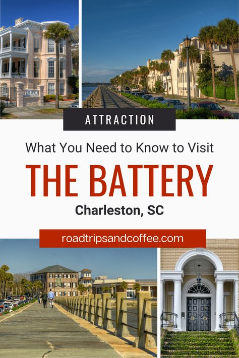 The Battery in Charleston, South Carolina Offers More Than Just Stunning Vistas - Road Trips & Coffee Travel Blog Savannah To Charleston Road Trip, Free Things To Do In Charleston Sc, Day Trip To Charleston Sc, Moving To Charleston Sc, Battery Park Charleston Sc, The Battery Charleston Sc, Charleston Battery, Map History, Charleston Trip