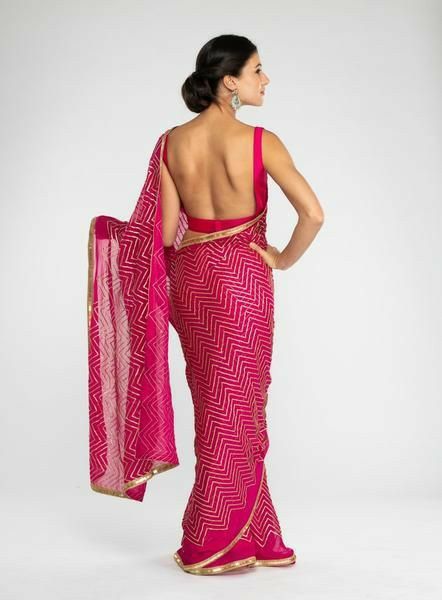 Pink Sari, Sleeveless Blouse Designs, Indian Blouse Designs, Saree Backless, Backless Blouse Designs, Indian Saree Blouse, Indian Saree Blouses Designs, Blouse Designs Indian, Yellow Saree