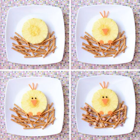 Make your little chickadee a special snack using Kix cereal, pretzels and a little imagination! Preschool Cooking, Spring Snacks, Oster Dekor, Easter Cooking, Craft Easter, Healthy School Snacks, Healthy Easter, Easter Snacks, Food Art For Kids