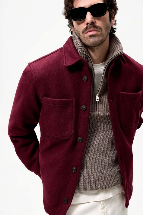 Burgundy Jacket Outfit, Class Outfits, Mens Fashion Sweaters, Mens Outdoor Jackets, Mens Suit Vest, Trendy Shirt Designs, Trendy Fashion Tops, Style Inspiration Winter, Cool Outfits For Men