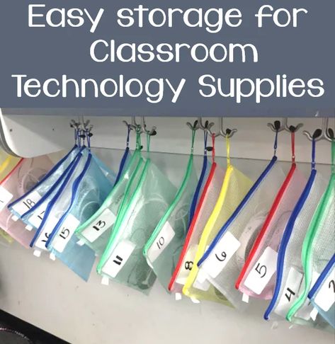 10 Ways to Use Storage Envelopes in the Classroom | Nyla's Crafty Teaching Store Headphones In Classroom, Headphone Storage Classroom Student, How To Store Water Bottles In Classroom, Organizing Headphones In The Classroom, Classroom Closet Organization Teachers, Classroom Headphone Storage Kindergarten, Class Headphone Storage, Classroom Headphones Storage Ideas, Headphones Organization Classroom