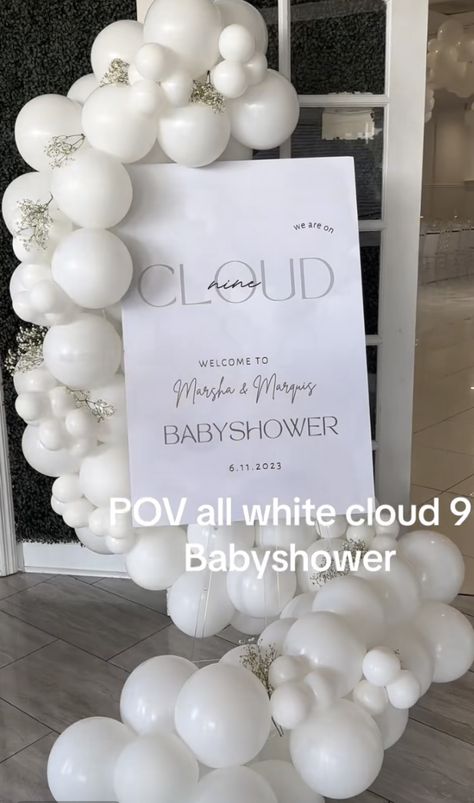 Cloud Baby Shower Centerpieces, Cloud Baby Shower Theme, Baby Gender Reveal Party Decorations, Shower Balloons, Wedding Festivities, Gender Reveal Party Decorations, Baby Room Inspiration, Baby Gender Reveal Party, Boy Baby Shower Themes