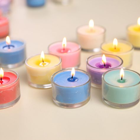 PRICES MAY VARY. 6PCS Multicolor Love Round Glass Romantic Long Burning Time Scented Tealight Candles. Dripless & Long Lasting Smokeless Mini Tealight Candles for Discs for Weddings,Anniversaries,Wedding,Birthdays,Home Decoration,Spa,Relaxation. Burning time: about 7-8 hours each candle. Burn smoothly and completely. The candles are small,dimensions of each candle: (2x2x1.3 Inches). You can either put them on the table or on the side,without taking too much space. Package:6PCS multicolor Love ro Witchy Space, Floating Candles Halloween, Cool Candles, Spa Relaxation, Flower Candles, Romantic Candle Light Dinner, Herb Candles, Candle Burn, Silk Rose Petals