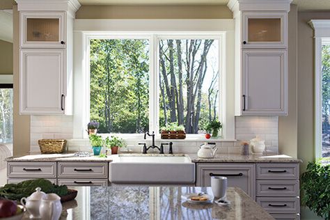 Casement Windows Kitchen, Large Kitchen Window Over Sink, Large Kitchen Window, Whole House Ventilation, Kitchen Garden Window, Window Over Sink, House Ventilation, Kitchen Bay Window, Kitchen Sink Window