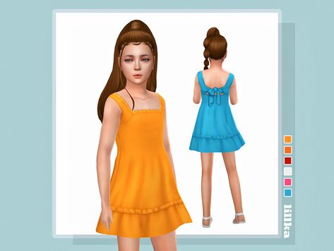 The Sims Resource - Elaila Dress Sims Infants, Sim4 Cc, Sims Download, Cc Folder, Kids Formal, Sims 4 Children, Sims 4 Toddler, Summer Outfits Kids, Sims4 Cc