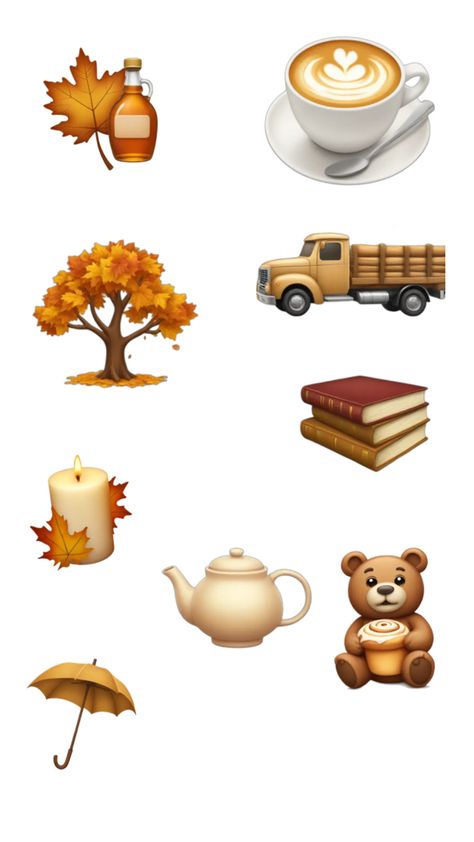 download picture. click on the photo you want and create a sticker. Fall Emojis, Cute Emoji Stickers, Insta Emoji, Combo Emoji, Emojis Aesthetic, Aesthetic Emojis, Phone Emoji, Custom Emoji, Apple Emojis