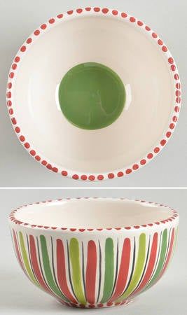 Caffco, Simply Christmas | Replacements, Ltd. Christmas Bowl Painting Ideas, Festive Pottery Painting, Pottery Patterns Ideas, Christmas Pottery Painting Ideas, Christmas Plate Pottery Painting, Pottery Painting Plate Christmas, Christmas Ceramics Bowl, Soup Bowls Ceramic, Red Light Bulbs