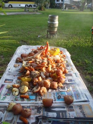 Our Family - Crab Seafood Boil : 6 Steps (with Pictures) - Instructables Crab Legs Boil, Crab Boil Recipe, Crab Boil Party, Large Group Meals, Deep Fried Turkey, Seafood Boil Recipes, Kielbasa Sausage, Crab Boil, Fried Turkey