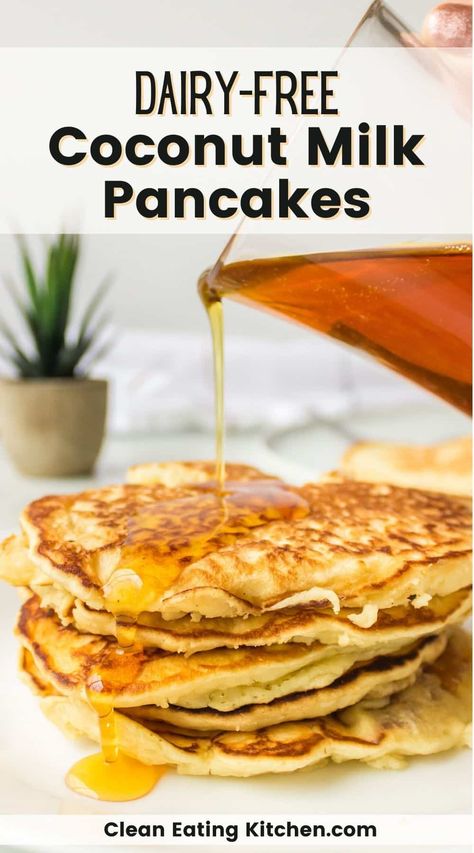 Coconut Milk Pancakes, Milk Pancakes, Pancakes Fluffy, Dairy Free Pancakes, Histamine Intolerance, Coconut Pancakes, Delicious Pancakes, Diary Free, Coconut Milk Recipes