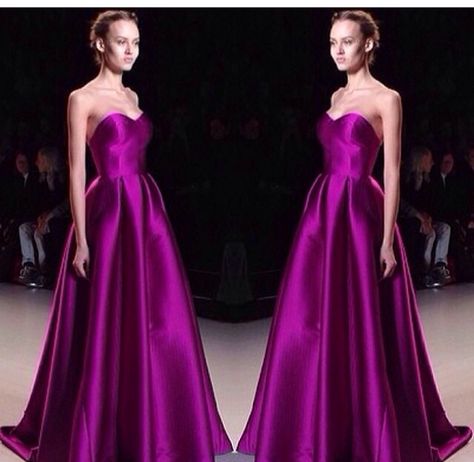 Magenta gown Magenta Gown, Couture Gown, Classy Prom Dresses, Lela Rose, Gray Weddings, Gala Dresses, Couture Gowns, Party Gowns, Purple Dress