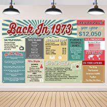 Check this out! Back In 1973, 50th Birthday Banner, Wedding Anniversary Party Decorations, Colorful Backdrop, 60th Birthday Decorations, Birthday Decorations For Men, Banner Wedding, Anniversary Party Decorations, 50th Birthday Decorations