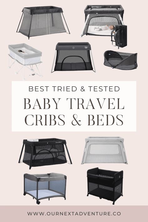 Best Pack N Play, Baby Packing List, Baby Travel Bed, Traveling With A Baby, Travel Bassinet, Portable Bed, Flying With Kids, Flying With A Baby, Portable Crib