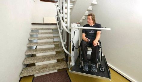 What alternatives are there to stair lifts? | Assistep Steep Stairs Solution, Steep Stairs, Muscle Diseases, Straight Stairs, Stair Lifts, Stair Makeover, Stair Lift, Stair Climbing, Aging In Place