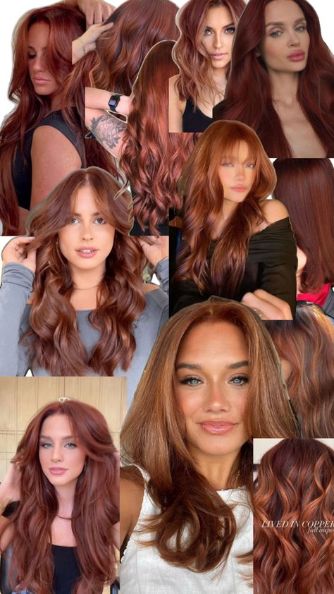 Copper hair inspo Cowgirl Copper, Copper Hair With Highlights, Cowgirl Hair, Schwarzkopf Hair Color, Red Blonde Hair, Hair Projects, Ginger Hair Color, Copper Hair Color, Hair Color Auburn