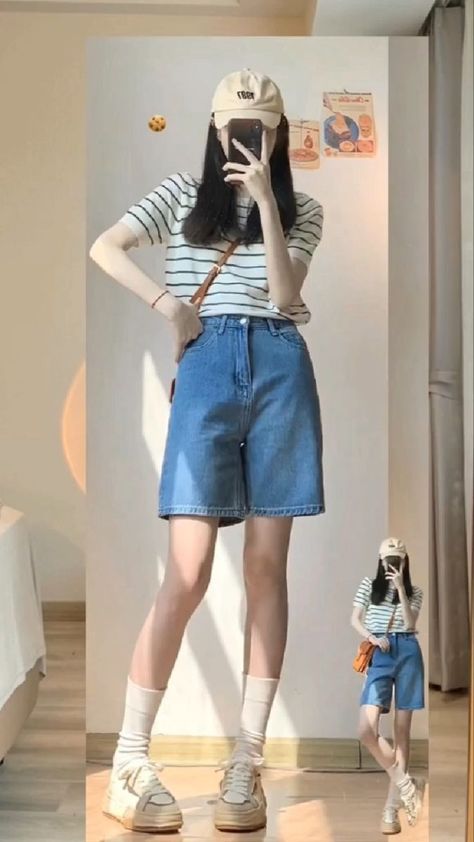 Cute Outfits With Shorts, Smart Casual Women Outfits, Tom Boy, Korean Casual Outfits, Everyday Fashion Outfits, Casual Day Outfits, Outer Wear, Quick Outfits, Classy Style