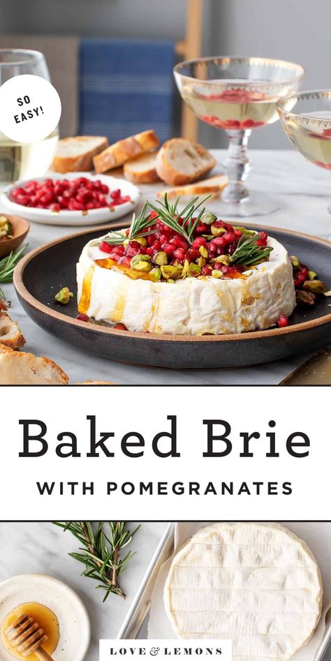 Baked Brie Recipe, Best Holiday Appetizers, Baked Brie Recipes, Recipes For Christmas, Christmas Appetizer, Pomegranate Recipes, Keto Appetizers, Brie Recipes, Crisp Autumn