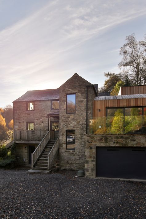 Timber clad extensions Old Mill House, Mill House, Bright Kitchens, Double Garage, Renovation Project, The Old, 19th Century, Architecture Design, Old Things