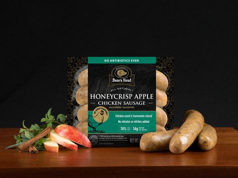 Boar's Head Honeycrisp Apple Chicken Sausage is seasoned with real pieces of Honeycrisp Apples grown in the Pacific Northwest and nutmeg, ginger, mace, cinnamon and brown sugar to complement the sweetness of the apples. Chorizo Chicken, Chicken Sausage Recipes, Chicken Apple, Sliced Tomatoes, Chicken Apple Sausage, Apple Chicken, Galette Recipe, Apple Sausage, Boars Head