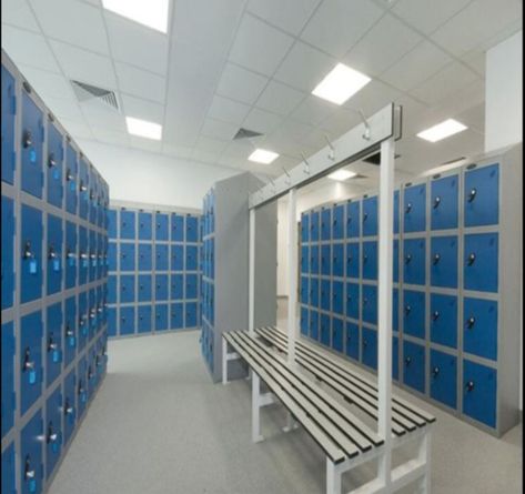 Locker Supplies, Industrial Lockers, School Building Design, American High School, School Interior, Steel Locker, School Lockers, Changing Room, School Building