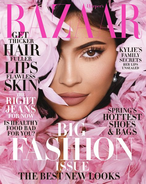 Kylie Jenner Is Marie Antoinette Meets Malibu Barbie in a Lavish Harper's Bazaar Spread Harpers Bazaar Covers, Estilo Kim Kardashian, Kylie Lipstick, Harpers Bazaar Magazine, Saul Leiter, Kylie Lips, Kylie Lip Kit, Vogue Magazine Covers, Lipstick Kit