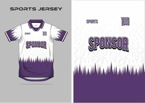 Vector soccer jersey design white purple... | Premium Vector #Freepik #vector #football-uniform #soccer-uniform #sports-uniforms #football-kit Jersey Background, Soccer Jersey Design, Purple Jersey, Football Uniform, Sports Uniforms, Uniform Design, Soccer Shirts, Jersey Design, Sport Wear