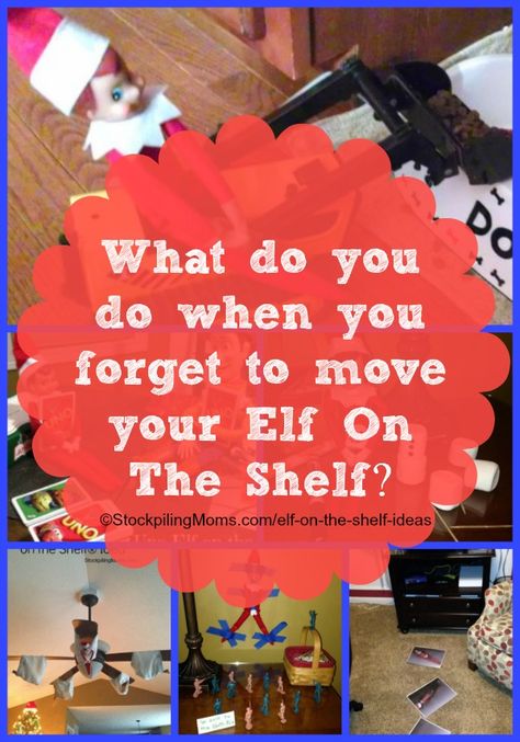 What do you do when you forget to move your Elf On The Shelf When You Forget To Move The Elf, Forgot To Move Elf On The Shelf Ideas, Mantlepiece Decor, Elf Yourself, Elf Letters, Elf Decorations, Book Pillow, Welcome Letters, Busy Family