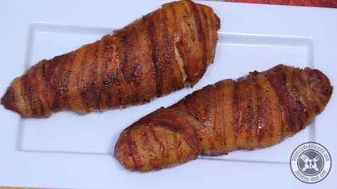 Bacon Wrapped Smoked Turkey Tenderloins 1 Smoked Turkey Tenderloin, Holiday Ham Glaze, Bacon Wrapped Turkey, Bacon Wrapped Tenderloin, Turkey Tenderloins, Bacon Wrapped Recipes, Turkey Tenderloin Recipes, Turkey And Dumplings, Paleo Turkey