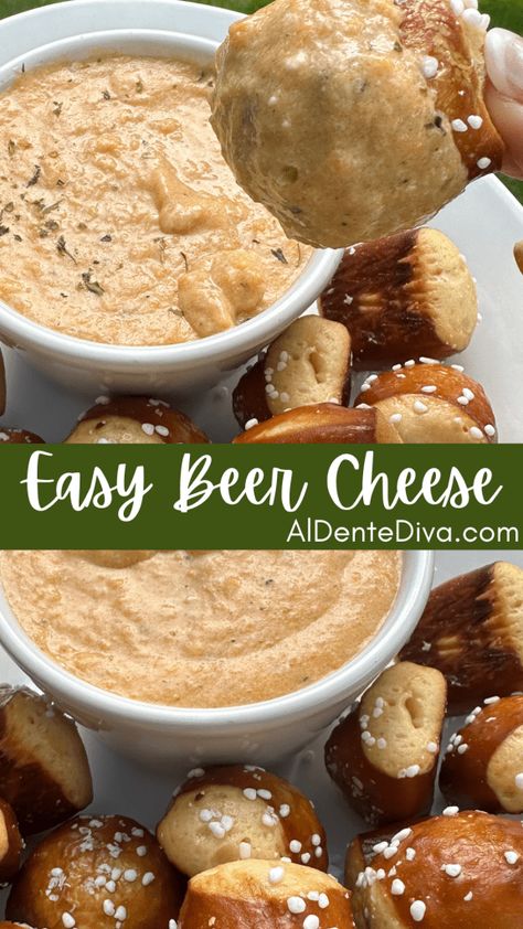 EASY BEER CHEESE Easy Beer Cheese Dip 3 Ingredients, Pub Cheese Dip, Easy Beer Cheese Dip, Easy Beer Cheese, Beer Cheese Recipe, Pub Cheese, Beer Cheese Sauce, Beer Cheese Dip, Homemade Beer