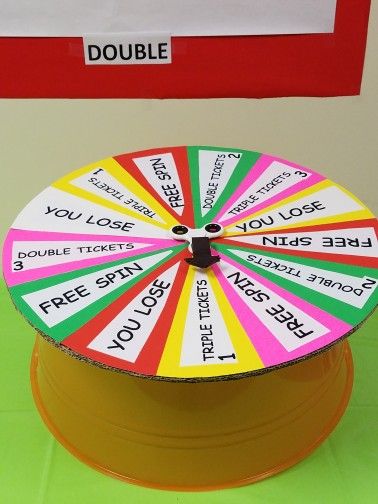 Carnival spinning wheel Spin The Wheel Carnival Game, Spin Wheel Design, Spin The Wheel Design, Spin The Wheel Game Ideas, Cardboard Carnival Games, Cardboard Carnival, Spinning Wheel Game, Math Classroom Posters, Backyard Party Games