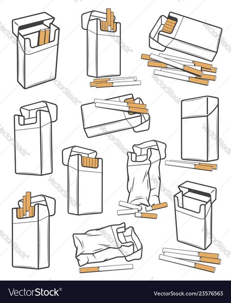 Ciggerate Drawing, Learn To Tattoo, Office Paint, Creepy Tattoos, Still Life Drawing, Bad Habit, Packaging Boxes, Anime Drawings Tutorials, Drawing Reference Poses