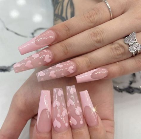 Paznokcie Hello Kitty, Grunge Nails, Dope Nail Designs, Long Acrylic Nails Coffin, Really Cute Nails, Acrylic Nails Coffin Pink, Long Square Acrylic Nails, Acrylic Nails Coffin Short, Kawaii Nails