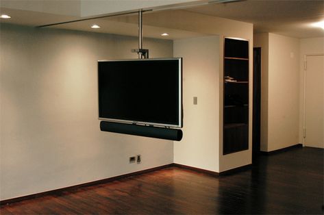 Moving Tv Wall, Ceiling Mounted Tv, Ceiling Tv, Moving Walls, Movable Walls, Tv Walls, Suport Tv, Sliding Tracks, Floating Tv