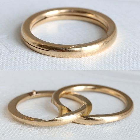 Better together. 💕 The design of twin bands that intertwine to form a single ring has origins back to the 12th century, representing two souls that bind together forming a union of love, the word “gimmel” itself from the Latin gemellus meaning “twin”. Antique gimmel just listed in the shop. A very wearable size 7 1/2. #gimmelring #bettertogether❤️ #loveyoualways❤️ #goldringdesigns #goldbands #ringcollector #antiquelovetoken #ringswithhistory Twin Rings, Two Souls, Single Ring, Gold Ring Designs, Love Token, 12th Century, Better Together, Thing 1 Thing 2, Gold Bands