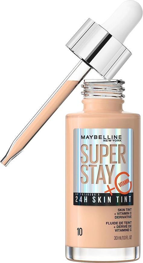 Maybelline Super Stay Skin Tint Foundation, With Vitamin C*, Foundation and Skincare, Long-Lasting up to 24H, Vegan Formula, Shade 10
Skin tint that doubles as foundation and skincare at the same time, Resists sweat, humidity and fading, with up to 24H wear, Suitable for all skin types
Light to medium coverage, 95% said skin looks healthy** with a natural, weightless finish, Brighter looking skin Superstay Maybelline, Maybelline Foundation, Dewy Foundation, Medium Coverage Foundation, Maybelline Superstay, Skin Undertones, Shake Bottle, Maybelline Makeup, Skin Tint