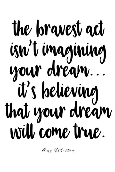 The bravest act isn't imagining your dream... It's believe your dream will come true. @amybakeshealthy If You Build It They Will Come, Dream Come True Quotes, Bella Meaning, Dreams Come True Quotes, Alpha Waves, Castle Building, Articles Of Faith, Sweet Quotes, Phone Call