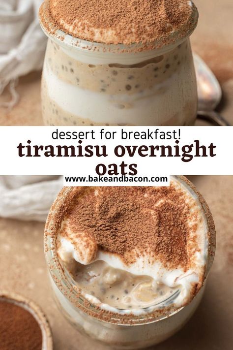 Tiramisu Overnight Oats Pioneer Woman, Overnight Oats Healthy Tiramisu, Taro Overnight Oats, Tiramisu Overnight Oats With Mascarpone, Tapioca Overnight Oats, Tiramisu Blended Oats, Overnight Oats Pancakes, Blended Tiramisu Overnight Oats, Fig Overnight Oats