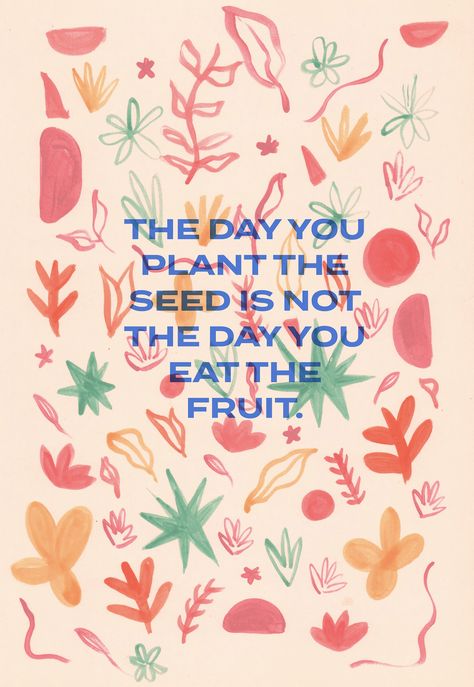 The Day You Plant The Seed, The Day You Plant The Seed Quote, Plant The Seed Quote, Seed Quotes, Youtube Intros, Water Colour Art, Fruit Poster, Victim Mentality, Quote Wallpaper