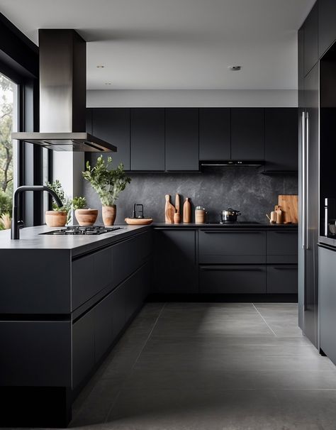 32 Dark Gray Kitchen Cabinets That Elevate Your Cooking Space Dark Kitchen Design, Black And Grey Kitchen, Dark Gray Kitchen, Cabinets Design Ideas, Dark Gray Kitchen Cabinets, Kitchen Gray, Gray Kitchen Cabinets, Kitchen Dark, Dark Grey Kitchen