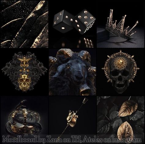 Black And Golden Aesthetic, Goat Image, Golden Aesthetic, Character Prompts, Adopt Idea, Visual Aesthetics, Drawing Prompt, Free Use, Mood Board Inspiration