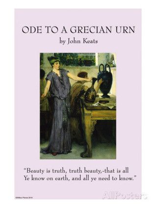 Ode on a Grecian Urn - John Keats Ode On A Grecian Urn, Grecian Urn, Elgin Marbles, Forms Of Poetry, John Keats, Vintage Book Covers, Greek Art, Vintage Advertisement, Posters And Prints