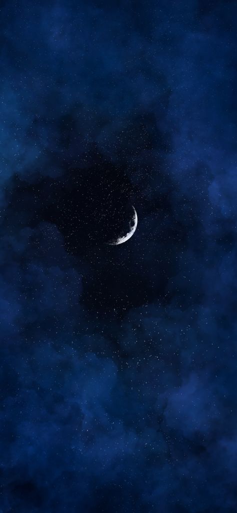 Dark Blue Moon Wallpaper, Wallpaper Iphone Blue Aesthetic, Aesthetic Wallpapers Blue, Aesthetic Dark Sky, Dark Sky Aesthetic, Moon Iphone Wallpaper, Black And Blue Wallpaper, Blue Aesthetic Dark, Blue Butterfly Wallpaper