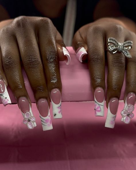 new clients get any nail set for $85 ! 🫣 don’t miss out on this deal for this month are you located in Woodbridge ,VA and are looking for a nail tech who offers a variety of intricacy, 3-8 week retention, reliability, proper disinfection, and professionalism guaranteed by 100+ clients in the area? Want your claws laid and tamed ? Book with me or press the “book” or “contact” box in my bio if you’re interested in booking and would like to know prices #acrylicnails #nails #nailsofinstagram #... Nail Tech Set Up, Hair Braider, Pink Ombre Nails, Unique Acrylic Nails, New Clients, Dream Nails, Wood Bridge, Pink Ombre, Nail Tutorials