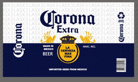 CORONA EXTRA LABEL - Etsy | Beer logo, Bottle logo, Printable beer labels Printable Beer Labels, Beer Logo, Beer Packaging, Diy Tumblers, Silhouette Cameo Projects, Beer Label, Cricut Projects Vinyl, Label Templates, Professional Templates