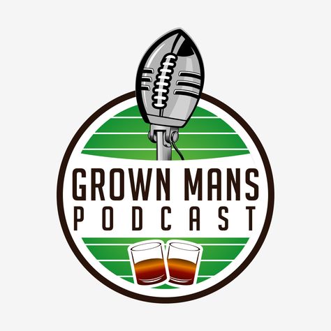 Grown Mans Podcast | Designed By #LogoOrb #GrownMans #Podcast #logo #graphicdesign #branding #designed #logodesign Sports Podcast Logo, Sports Podcast, Podcast Design, Podcast Logo, Podcast Cover, Three Lions, Website Ideas, Grown Man, Logo Ideas