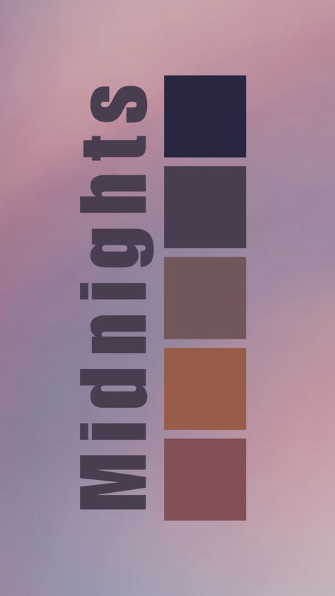 Taylor Swift- Midnights Color Palette Taylor Swift Eras Color Scheme, Midnights Color Palette, Taylor Swift Color Combos, Midnight Taylor Swift Color Palette, Midnights Taylor Swift Color Palette, Midnights Color Pallete Taylor Swift, Taylor Swift Album Color Palette Bracelet, Taylor Swift Midnights 3am Edition, Taylor Swift Party